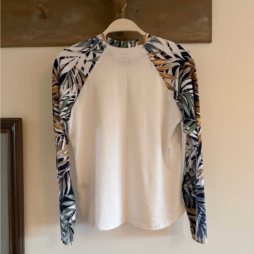Hurley White Shirt with Blue and Tan Accents - Picture 2 of 4